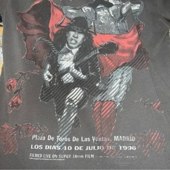 AC/DC Rockware Mens No Bull Concert T-Shirt Black Graphic Tee Size M - Picture 5 of 9